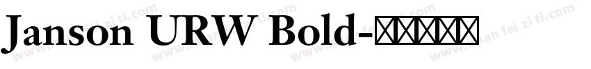 Janson URW Bold字体转换